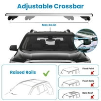 Car Roof Rack Cross Bars 1.22m Aluminum Universal Adjustable 176lbs Capacity
