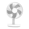 thumbnail image 4 of Ventilador de escritorio recargable con luz nocturna, portátil, oscilante, de 6 pulgadas Blanco, 4 of 9