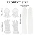 thumbnail image 3 of serony 4pcs High-End Lace Fingerless Bridal Gloves Comfortable Fix Delicate Pattern Exquisite Craft White, 3 of 6