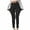 Black, variant on Women Solid Warm and Thick Outer Pocket High Waist Winter Pants for Women for Cold Weather Comfort White M