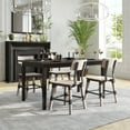 thumbnail image 3 of Flash Furniture 2 Pack Commercial Grade Rustic Antique White Industrial Wood Dining Chair, 3 of 18