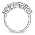 thumbnail image 2 of 14K White Gold Ring Band Moissanite Cushion D E F Pure Light, Size 9, 2 of 7