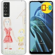 TalkingCase Personalize Custom Phone Case Cover Made for TCL Stylus 5G 2022, Glass Screen Protector Incl, DIY Design, Kid Artwork, Light Weight, Flexible, Soft, Print in USA