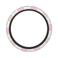 thumbnail image 2 of YFYANG Universal Elastic Pastel Lovely Hexagonal Pattern Car Steering Wheel Cover, Non-Slip Sweat Absorbent, 2 of 8