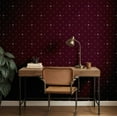 thumbnail image 3 of S4Sassy Peel and Stick Wall Covering, Urban Chic Tiny Floral Diamond Print Removable Vinyl- Modern Walls Mural, Burgundy Instant Wall Makeover Wallpaper for Bedroom, Bathroom, Interior -25"x60", 3 of 9