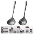 thumbnail image 4 of Miangastore Korean Retro Style Soup Ladle Skimmer Set Grey 1Set 6.7X2.2In, 4 of 7