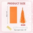 thumbnail image 2 of Uxcell 30Pcs Paper Tassels Garland, Tassel Garland Banner with Rope and Tie Wire for Party Decorations Wedding Decorations Football Party Engagement Decor DIY, Orange, 2 of 7