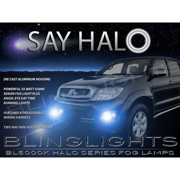 2012 2013 2014 Toyota Hilux Halo Fog Lamps Angel Eye Driving Lights Foglamps Foglights Kit