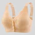 thumbnail image 2 of Women's Solid Color Lace Pattern Front Buckle Non Underwire Tank Top Bra, 2 of 6