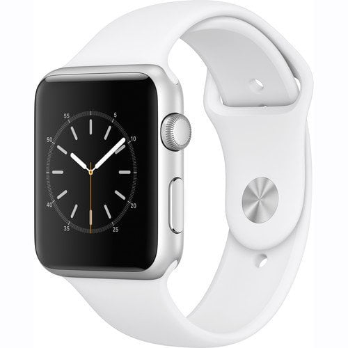 Refurbished Apple Watch Gen 2 Series 2 42mm Silver Aluminum White Sport Band Mnpj2ll A Walmart Com Walmart Com