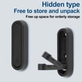 thumbnail image 3 of Unique Bargains Round Coat Hook Wall Mount Folding Hook Black 2.87"x0.91"x0.47", 3 of 7