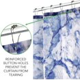thumbnail image 4 of Fabric Shower Curtain, 72" x 72", Machine Washable, Quality Reinforced Buttonholes for Bathroom, Guest Bath, Stalls, Tubs, Carrara Marble Design - Purple, 4 of 6