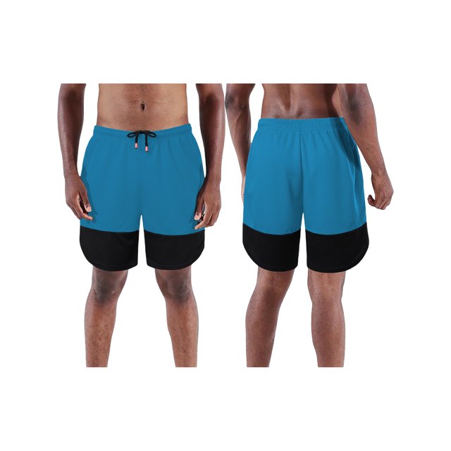 TheFound Men's Sweatshorts Casual Fitted Elastic Waist Contrast Color Athletic Short for Running Workout