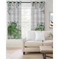 thumbnail image 2 of St. Patrick's Blackout Curtains for Bedroom/Living Room, Thermal Insulated Kitchen Curtains, Lucky Shamrock Green Eucalyptus Floral Farm Wooden Grommet Darkening Window Treatment Drapes 52"x63"x2, 2 of 8