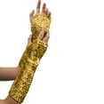 thumbnail image 4 of Tweang Fairy Gloves Motorcycle Gloves Knit Gloves Satin Gloves Elbow Length Batting Gloves Workout Gloves Women Finger Gloves for Women Gold One Size, 4 of 6