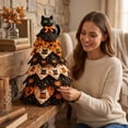 thumbnail image 5 of DIY Halloween Quilted Fabric Tree Kit,Sewing Craft Project with Padded Fabric Pieces Handmade,Fall Holiday Decoration for Mantel Shelf,Tabletop,Home Decor Gift(F), 5 of 6