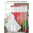 thumbnail image 4 of No Hook Cloth Fabric Shower Curtain with Snap in Liner, Modern Oil Painting Waterproof Shower Curtains Set with See Through Top Window, Summer Tree Leaves Pink Green Bath Curtains Shower 60"x72", 4 of 6