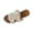 White, variant on Women's Heeled Sandals Womens Weave Flat Sandals Open Toe Slip On Mule Strap Slipper