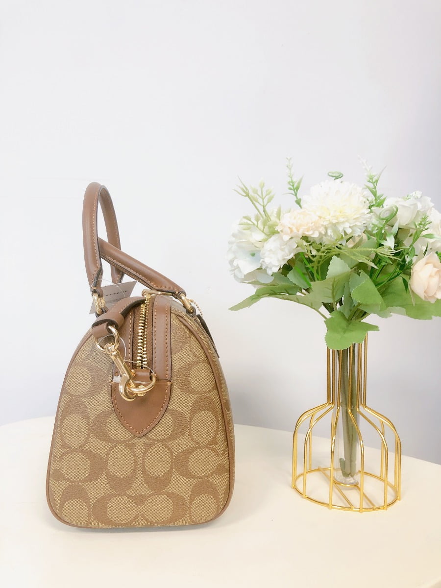 Coach CH280 Rowan Satchel Handbag in Signature Canvas Coach CH280 Rowan Satchel Handbag in Signature Canvas