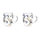 thumbnail image 1 of 2X Creatives Flor Real Vaso Doble Alto de Apariencia Estrella Flor Leche Café Vaso 350ml para el Hogar C, 1 of 3