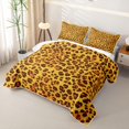 thumbnail image 3 of Erosebridal Leopard Animal Print Twin Quilt Set for Girls, Golden Cheetah Spot Twin Coverlet Set, 2pcs, 3 of 7