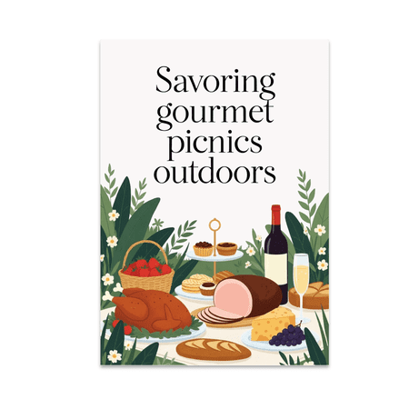 Elegant Picnic Decor - Outdoor Dining Enthusiast - 13x19 Poster Print