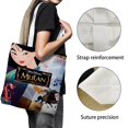 thumbnail image 3 of Mulan, Disney Princess Bolso de tela con estampado de lienzo para mujer, bolsa de compras reutilizable y estética, con cremallera interior, regalo para mujer, 35 × 40 cm., 3 of 6