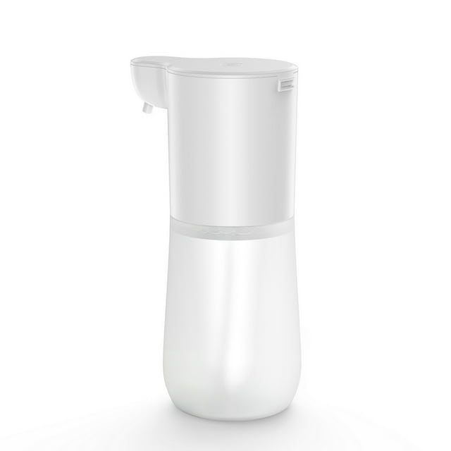 Dispensador automático de jabón en espuma, dispensador de jabón de manos sin contacto, sensor infrarrojo mejorado, dispensador de jabón en espuma para niños, baño, cocina, oficina, 12.3 oz/3
