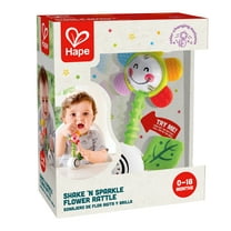Hape Light-Up Flower Rattle Electronic Learning and Education Toys Shake 'n Sparkle Flower Infant Rattle