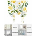 thumbnail image 6 of Yellow Lemon Tie Up Curtains for Window, Thermal Insulated Balloon Shade Adjustable Rod Pocket Curtains Valance Panels for Kitchen Bathroom Cafe 42 x 54 White Flowers Botanical Fruit, 6 of 6