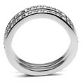 thumbnail image 3 of Rhodium Brass Ring with Top Grade Crystal in Clear for Women Clear Stone Color Style 3W053 Size 5, 3 of 4