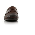 thumbnail image 3 of Ferro Aldo Louie MFA19702 Classic Round Toe Penny Loafers for Men, in Woven Cognac, Men's Size 10, 3 of 8