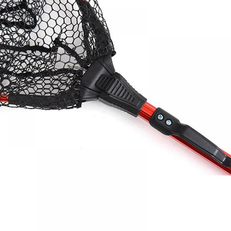 Prettyui Lightweight Portable Dip Triangle Folding Fishing Net With  Telescoping Pole Handle