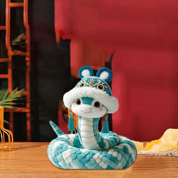 Serpiente De Peluche CUTICAT Juguete De Peluche De Serpiente Azul 25cm