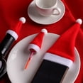 thumbnail image 5 of Adorno navideño Qiaoding Gorro navideño Gorro Rashel Gorro navideño Juego de cuchillo y tenedor Vestido navideño para el hogar Juego de botellas de vino, 5 of 5