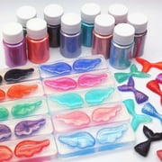 Milue Mica Powder-18 Colors Pigment Supply Pearls for Makeup/lip Gloss Coloring