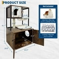 thumbnail image 2 of Yeshouse Cat Litter Box Enclosure with Cat Tree, Wooden Corner Cat Cabinet, Dog Proof Cat House with Condo, Hammock, Scratching Post, 2 of 8