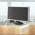 thumbnail image 6 of DEEPCRAFF 1Pack Transparent Acrylic Monitor Stand with Height Adjustment and Ergonomic Support 11.8x7.5x3.9in, 6 of 8