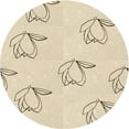 thumbnail image 1 of Ahgly Company Machine Washable Indoor Round Transitional Moccasin Beige Area Rugs, 5' Round, 1 of 7