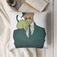 thumbnail image 3 of Pillowcase Curious Like A Cat Funny Cat Lover Gift Kitten Owner Gag Pun Green Apple Pillow Cover Case, 3 of 5