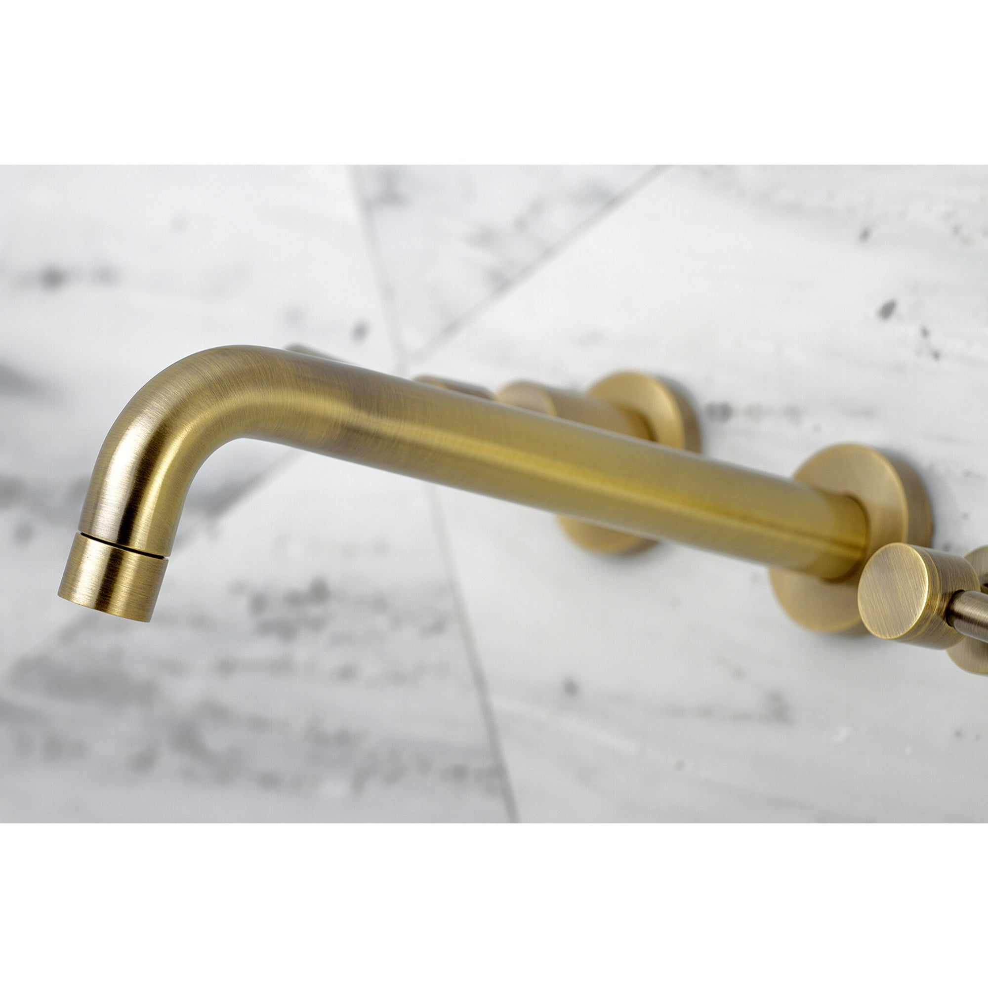 Kingston Brass KS8023DL Concord Two-Handle 3-Hole Wall Mount Roman Tub Faucet in Antique Brass