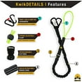 thumbnail image 4 of KwikSafety (Charlotte, NC) PYTHON (KIT) Double Leg 6ft Tubular Stretch Safety Lanyard OSHA ANSI Fall Protection EXTERNAL Shock Absorber Construction Arborist Roofing Snap Rebar Hook Connector, 4 of 8