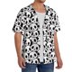 thumbnail image 2 of Fotbe Cute Panda Face Camisa Estampada de Manga Corta para Hombre, Casual de Verano, Estilo Playero, Sin Arrugas-Medium, 2 of 5