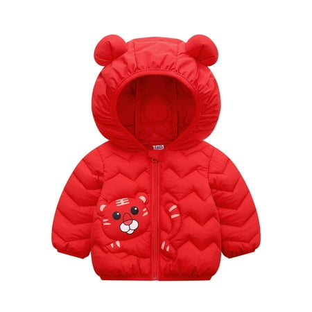 

Jean Vest for Boys Small Boy Children Kids Toddler Baby Boys Girls Long Sleeve Cute Cartoon Animals Winter Solid Coats Hooded Outer Outwear Outfits Clothes 2 Year Old Boy Coats