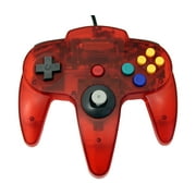 Transparent Red Replacement Controller for Nintendo N64 by Mars Devices