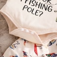 thumbnail image 7 of UngA Newborn Baby Boy Clothes Fishing Short Sleeve Romper Shirt Tops Pants Summer Spring Outfits Cute Hat 3Pcs Set (Beige,6-9 Months), 7 of 7