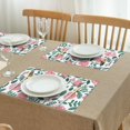 thumbnail image 3 of Pioneer Flower Floral Print Pattern Summer Placemats Table Placemats Set Of 4-Linen Kitchen Washable Placemats Table Mats 12x18 Inch Non-Slip Heat Resistant, 3 of 5
