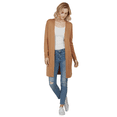 thumbnail image 3 of Yemak Women's Long Sleeve Open-Front Knitted Cardigan Sweater with Pockets HK8220-CAM-ML-BD, 3 of 4
