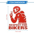 thumbnail image 4 of Unique Bargains Reflective Bumper Decal Reflective Red Square Respect for Bikers Pattern Reflective Car Sticker Personalized Decoration Vehicle Body or Door or Window, 4 of 7