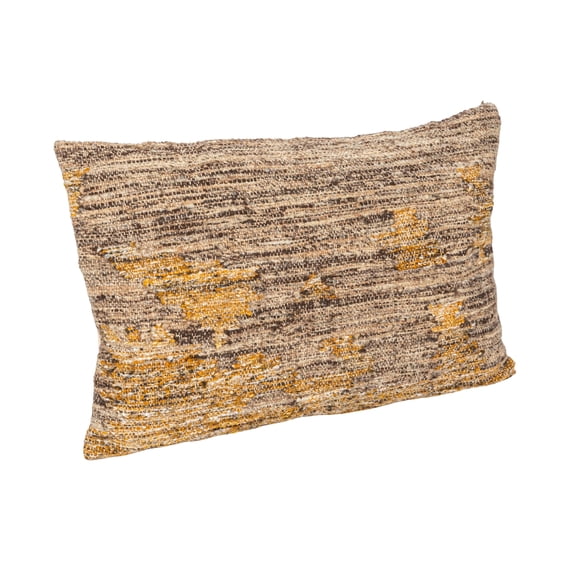 Creative Co-Op Woven Mélange New Zealand Wool Blend Bouclé Lumbar Pillow, Multicolor